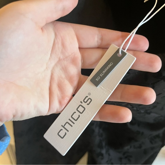 Chico's so slimming 360 Juliet flocked blooms ankle pants NWT - Picture 5 of 12